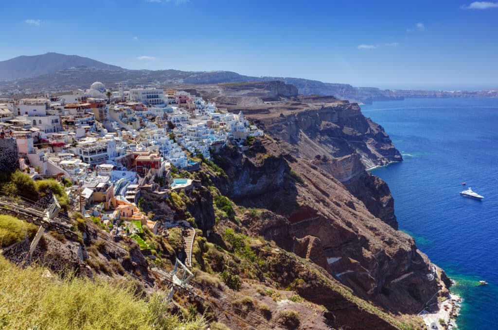 Santorini Island Mountain View
