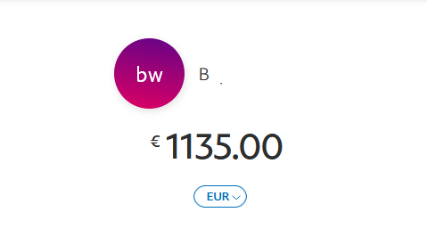 Example PayPal payment