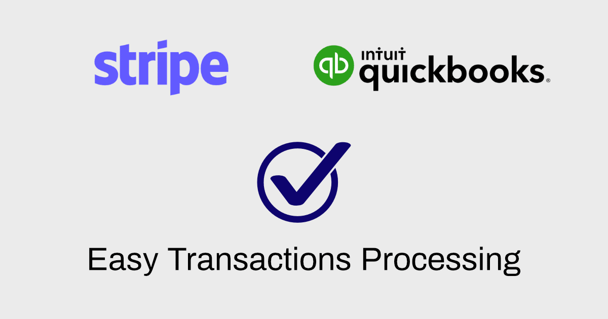 Quickbooks Stripe how to process transactions