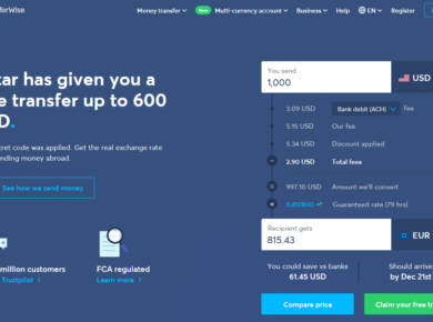 Transferwise - cheap wire transfers