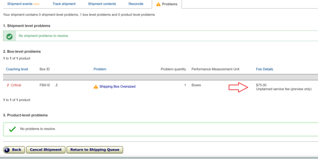 FBA Inbound Shipment Problem amazon overcharge