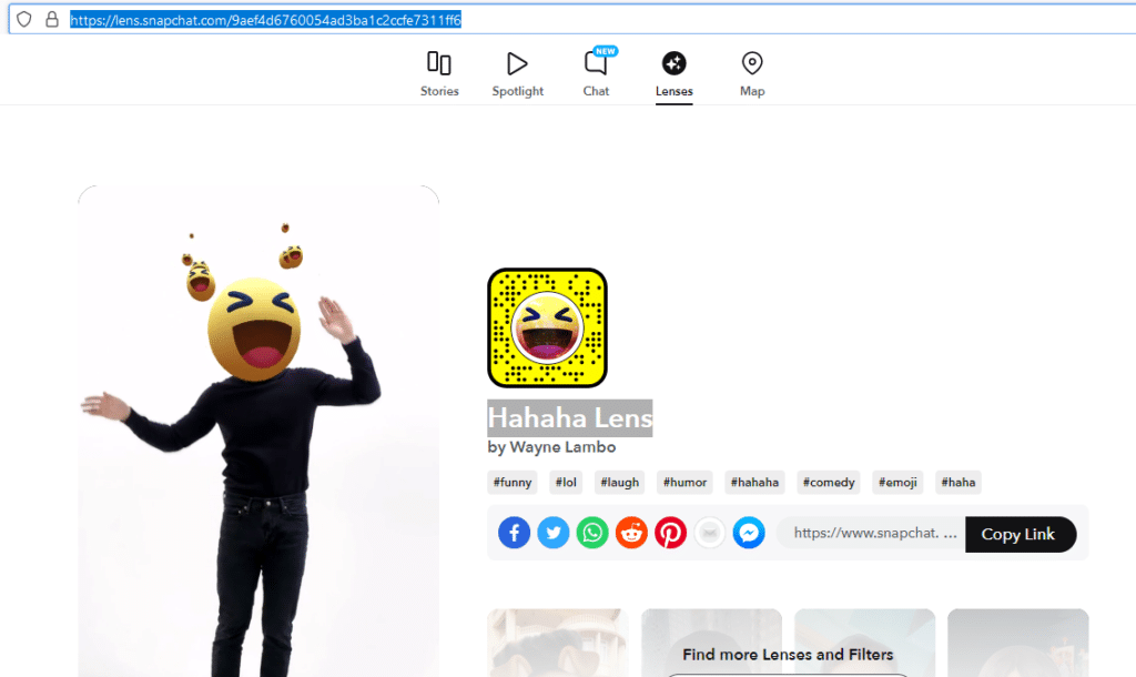Hahaha Lens - and this one, yes, absolutely REAL Snapchat username :)