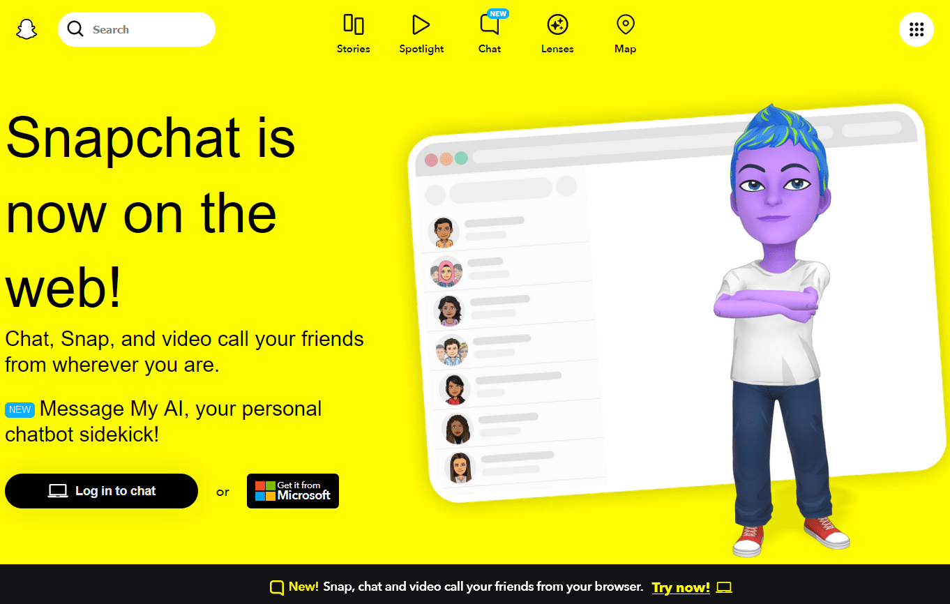 Snapchat is now on the web!