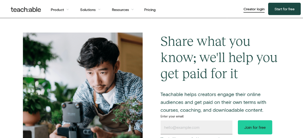 Teachable online course creation platform