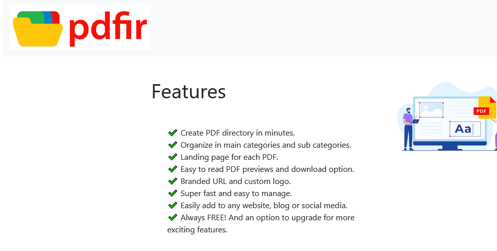 Key features of pdfir