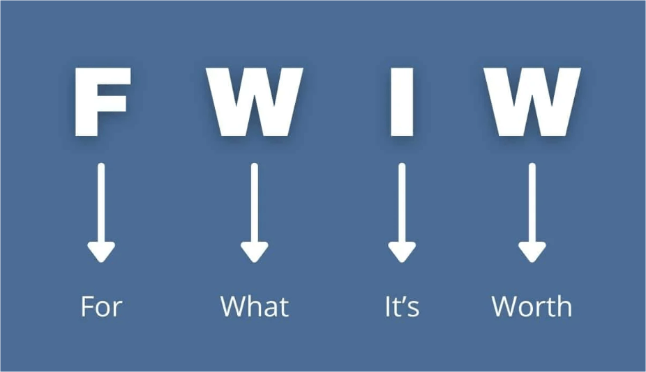 should you use fwiw