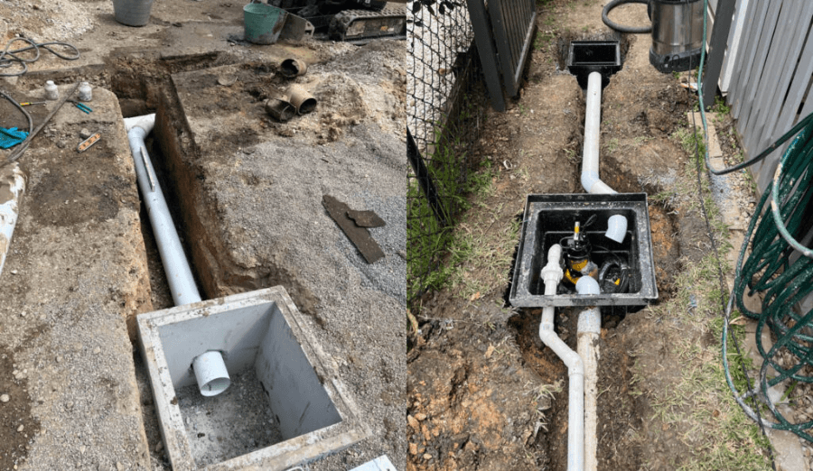 drain pit installation